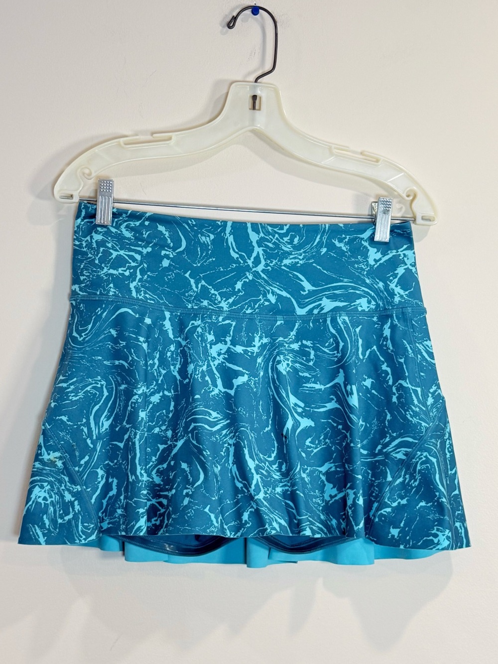 🔥Athleta Women’s Teal Marble Print Active Skort Size S EC🔥